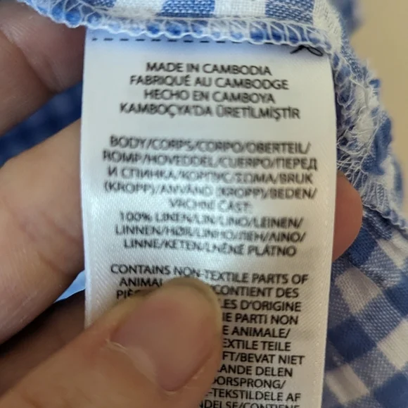 NWT Polo Ralph Lauren 100% Linen Blue Gingham Check Tiered Midi Feminine Skirt 8 - Picture 8 of 10